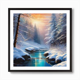 Winter In The Woods 2 Art Print