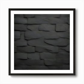 Black Stone Wall Art Print