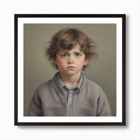 Leonardo Diffusion Xl An Picture Of A Child Who Is Nervous 0 Art Print