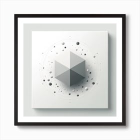 Abstract Geometric Cube Art Print