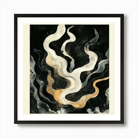 Smoke And Flames Art Print