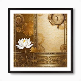 Steampunk Clock 1 Art Print