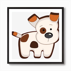 Animation Dog Cute Cartoon Drawing Art Print