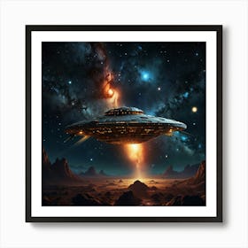 Alien Spaceship Art Print