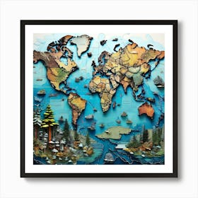 World Map 3 Art Print