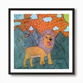 Lion Roaring  Art Print