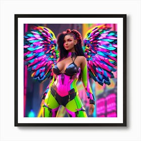 Neon Angel 34 Art Print