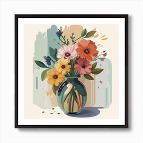 Flowers In A Vase 5 Art Print