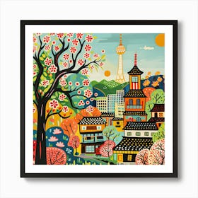 Kids Travel Illustration Tokyo 1 Art Print