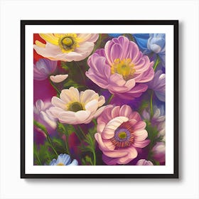 Anemone Flowers 13 Art Print