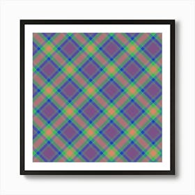 Plaid Fabric 123 Art Print