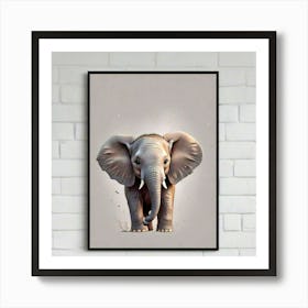 Baby Elephant Wall Art Art Print