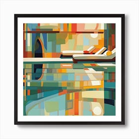 Poolside Lounge Art Print