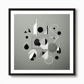 Abstract Geometric Shapes Wall Art Art Print