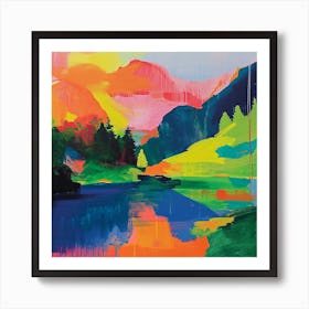 Colourful Abstract Berchtesgaden National Park Germany 6 Art Print