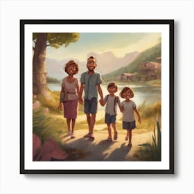 Family Walk Art Print