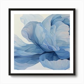 Blue Peony Art Print