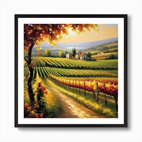 Tuscan Vineyard 1 Art Print