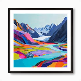 Colourful Abstract Jostedalsbreen National Park Norway 2 Art Print