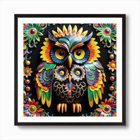 Colorful Owl 1 Art Print