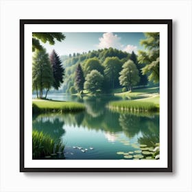 Lily Pond 12 Art Print