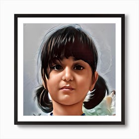 Portrait Of A Little Girl Art Print