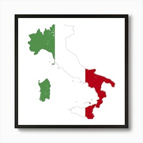 Italy Map.7 Art Print