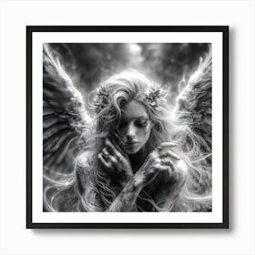 Monochrome Angel Art Print