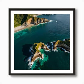 Aerial View Of The Coast 4 Art Print