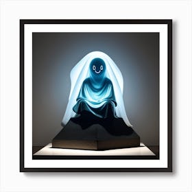 Ghost In A Blue Robe Art Print