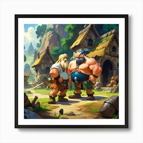 Two Vikings 1 Art Print