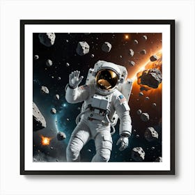 A Dance with Stars: An Astronaut's Journey Beyond Earth Art Print