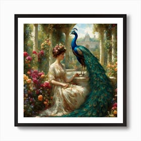 Her serene garden Art Print