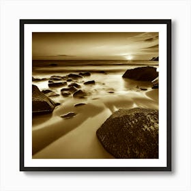 Sunset At The Beach 662 Art Print