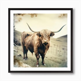 Highland Cow Art Print