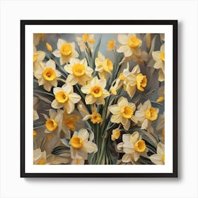 Daffodils Flowers Art Print