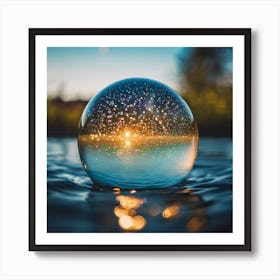 A Bubble Waterscape Holographic Art Print