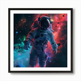 Astronaut In Space 1 Art Print