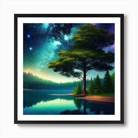 Starry Night Sky 11 Art Print