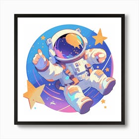 Astronaut In Space 24 Art Print