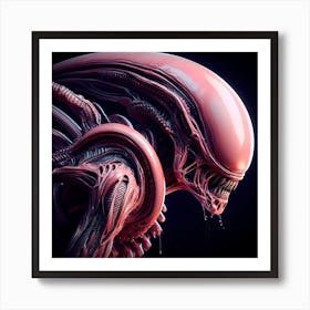 Alien Portrait Pink 1 Art Print