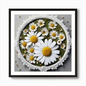 Daisies In A Frame Art Print