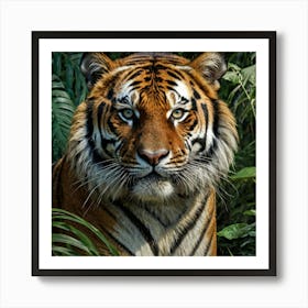 Default Majestic Tiger In The Jungle With Intense Eyes Art Print