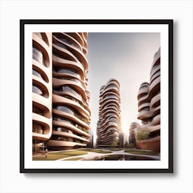 Futuristic Buildings Art Print