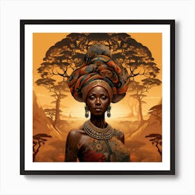 African Woman 28 Art Print