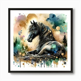 Creative Horse Beauty Illustration Nr 217 Art Print