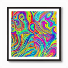 Psychedelic Swirls Art Print
