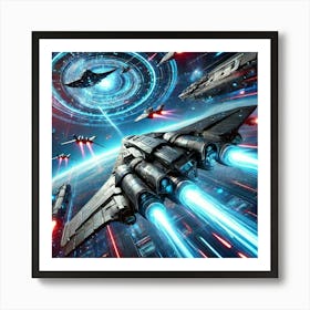 A High Tech, Sci Fi Scene Showing The Cascade Sove Art Print