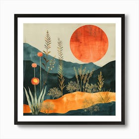 Desert Landscape Canvas Print 4 Art Print