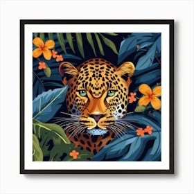 Leopard In The Jungle 6 Art Print